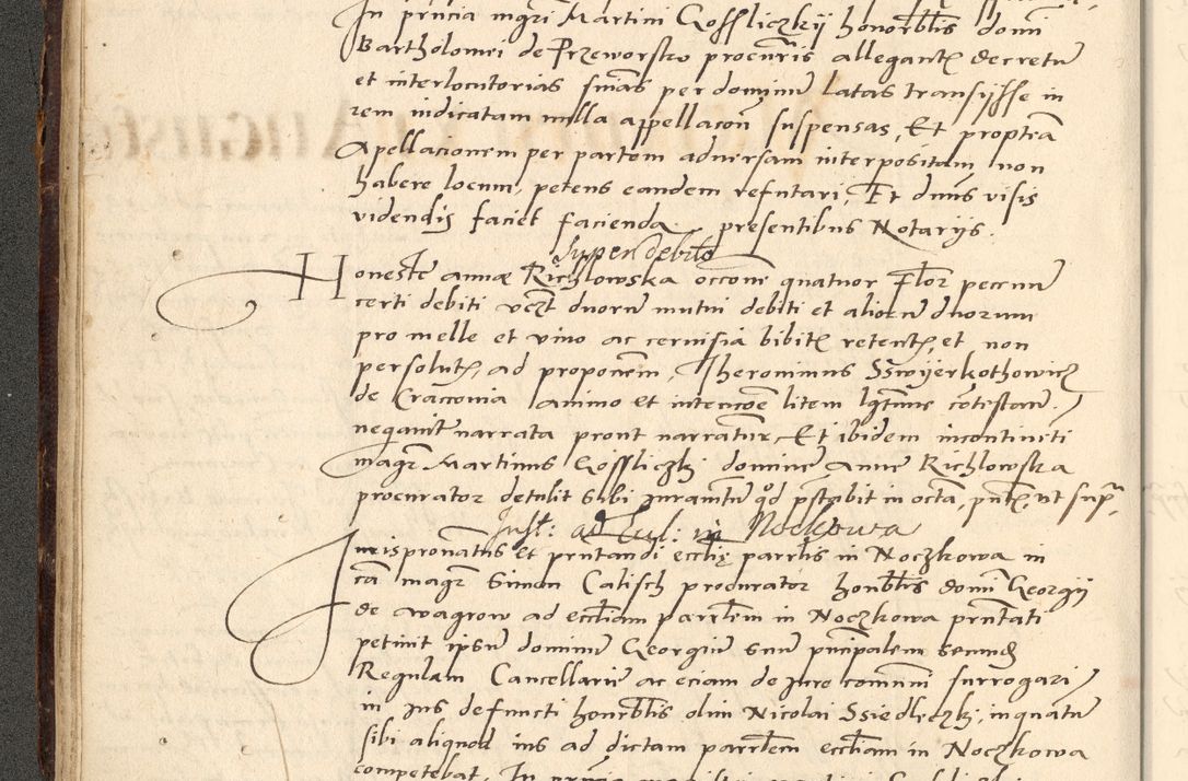 Zdjęcie nr 180 dla obiektu archiwalnego: Acta actorum causarum, sentenciarum et obligationum coram reverendo patre domino Paulo Crassowsky Varschoviensi et Omnium Sanctorum preposito, canonico vicarioque in spiritualibus ex commissione reverendissimi in Christo patris et domini domini Petri Dei gratia episcopi Cracoviensis ac officiali generali Cracoviensi ad annum Domini 1540, cuius indictio est 13, pontificatus sanctissimi in Christo patris et domini nostri domini Pauli divina providencia pape tercii anno sexto a die ac mense infrascriptis feliciter continuantur