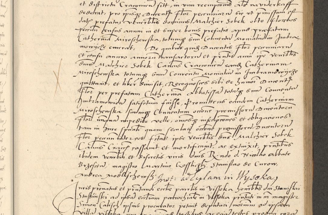 Zdjęcie nr 177 dla obiektu archiwalnego: Acta actorum causarum, sentenciarum et obligationum coram reverendo patre domino Paulo Crassowsky Varschoviensi et Omnium Sanctorum preposito, canonico vicarioque in spiritualibus ex commissione reverendissimi in Christo patris et domini domini Petri Dei gratia episcopi Cracoviensis ac officiali generali Cracoviensi ad annum Domini 1540, cuius indictio est 13, pontificatus sanctissimi in Christo patris et domini nostri domini Pauli divina providencia pape tercii anno sexto a die ac mense infrascriptis feliciter continuantur