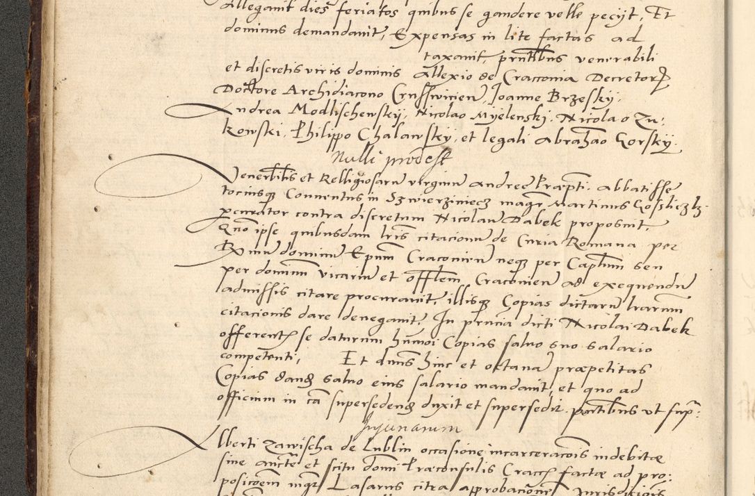 Zdjęcie nr 184 dla obiektu archiwalnego: Acta actorum causarum, sentenciarum et obligationum coram reverendo patre domino Paulo Crassowsky Varschoviensi et Omnium Sanctorum preposito, canonico vicarioque in spiritualibus ex commissione reverendissimi in Christo patris et domini domini Petri Dei gratia episcopi Cracoviensis ac officiali generali Cracoviensi ad annum Domini 1540, cuius indictio est 13, pontificatus sanctissimi in Christo patris et domini nostri domini Pauli divina providencia pape tercii anno sexto a die ac mense infrascriptis feliciter continuantur