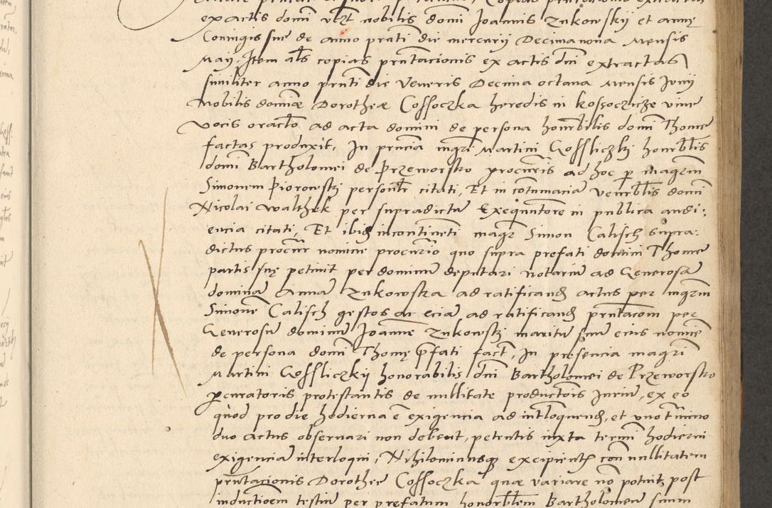 Zdjęcie nr 188 dla obiektu archiwalnego: Acta actorum causarum, sentenciarum et obligationum coram reverendo patre domino Paulo Crassowsky Varschoviensi et Omnium Sanctorum preposito, canonico vicarioque in spiritualibus ex commissione reverendissimi in Christo patris et domini domini Petri Dei gratia episcopi Cracoviensis ac officiali generali Cracoviensi ad annum Domini 1540, cuius indictio est 13, pontificatus sanctissimi in Christo patris et domini nostri domini Pauli divina providencia pape tercii anno sexto a die ac mense infrascriptis feliciter continuantur