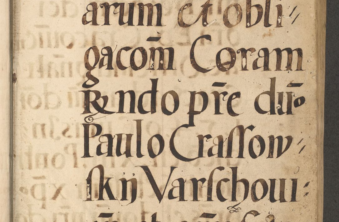 Zdjęcie nr 206 dla obiektu archiwalnego: Acta actorum causarum, sentenciarum et obligationum coram reverendo patre domino Paulo Crassowsky Varschoviensi et Omnium Sanctorum preposito, canonico vicarioque in spiritualibus ex commissione reverendissimi in Christo patris et domini domini Petri Dei gratia episcopi Cracoviensis ac officiali generali Cracoviensi ad annum Domini 1540, cuius indictio est 13, pontificatus sanctissimi in Christo patris et domini nostri domini Pauli divina providencia pape tercii anno sexto a die ac mense infrascriptis feliciter continuantur