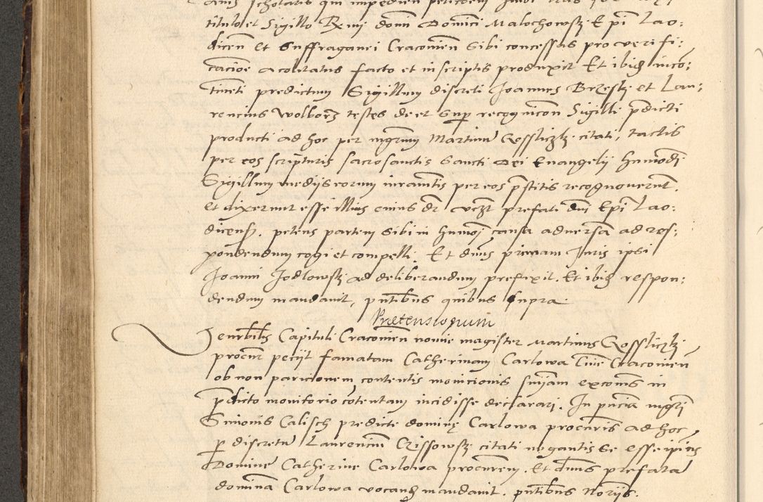 Zdjęcie nr 211 dla obiektu archiwalnego: Acta actorum causarum, sentenciarum et obligationum coram reverendo patre domino Paulo Crassowsky Varschoviensi et Omnium Sanctorum preposito, canonico vicarioque in spiritualibus ex commissione reverendissimi in Christo patris et domini domini Petri Dei gratia episcopi Cracoviensis ac officiali generali Cracoviensi ad annum Domini 1540, cuius indictio est 13, pontificatus sanctissimi in Christo patris et domini nostri domini Pauli divina providencia pape tercii anno sexto a die ac mense infrascriptis feliciter continuantur