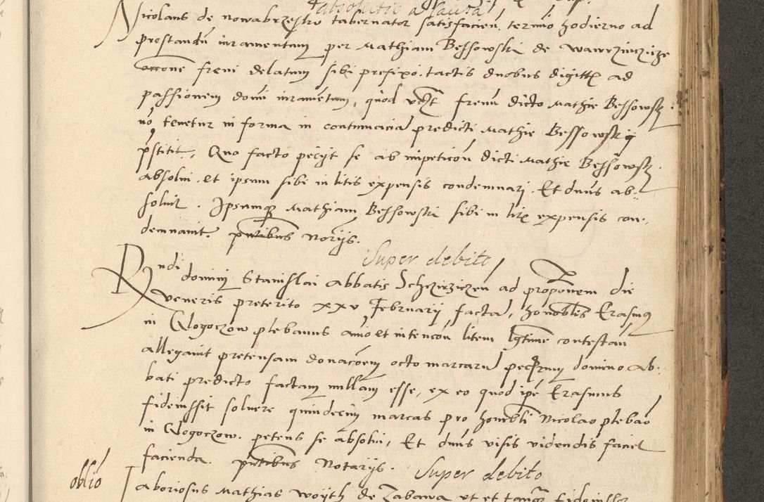 Zdjęcie nr 214 dla obiektu archiwalnego: Acta actorum causarum, sentenciarum et obligationum coram reverendo patre domino Paulo Crassowsky Varschoviensi et Omnium Sanctorum preposito, canonico vicarioque in spiritualibus ex commissione reverendissimi in Christo patris et domini domini Petri Dei gratia episcopi Cracoviensis ac officiali generali Cracoviensi ad annum Domini 1540, cuius indictio est 13, pontificatus sanctissimi in Christo patris et domini nostri domini Pauli divina providencia pape tercii anno sexto a die ac mense infrascriptis feliciter continuantur