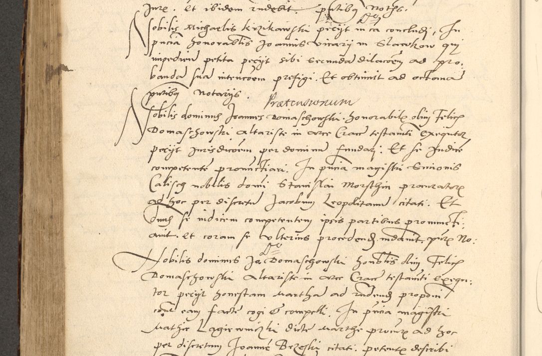 Zdjęcie nr 217 dla obiektu archiwalnego: Acta actorum causarum, sentenciarum et obligationum coram reverendo patre domino Paulo Crassowsky Varschoviensi et Omnium Sanctorum preposito, canonico vicarioque in spiritualibus ex commissione reverendissimi in Christo patris et domini domini Petri Dei gratia episcopi Cracoviensis ac officiali generali Cracoviensi ad annum Domini 1540, cuius indictio est 13, pontificatus sanctissimi in Christo patris et domini nostri domini Pauli divina providencia pape tercii anno sexto a die ac mense infrascriptis feliciter continuantur