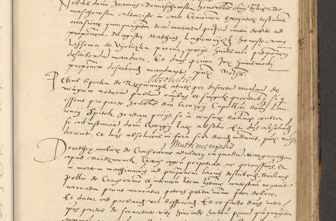 Zdjęcie nr 229 dla obiektu archiwalnego: Acta actorum causarum, sentenciarum et obligationum coram reverendo patre domino Paulo Crassowsky Varschoviensi et Omnium Sanctorum preposito, canonico vicarioque in spiritualibus ex commissione reverendissimi in Christo patris et domini domini Petri Dei gratia episcopi Cracoviensis ac officiali generali Cracoviensi ad annum Domini 1540, cuius indictio est 13, pontificatus sanctissimi in Christo patris et domini nostri domini Pauli divina providencia pape tercii anno sexto a die ac mense infrascriptis feliciter continuantur