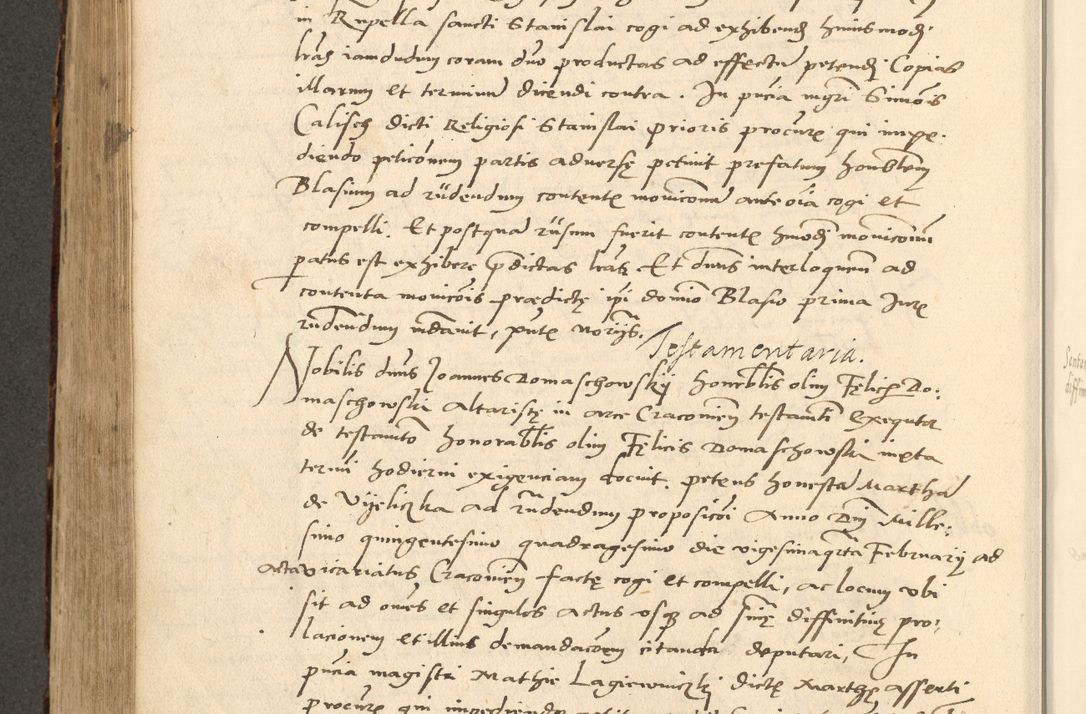 Zdjęcie nr 234 dla obiektu archiwalnego: Acta actorum causarum, sentenciarum et obligationum coram reverendo patre domino Paulo Crassowsky Varschoviensi et Omnium Sanctorum preposito, canonico vicarioque in spiritualibus ex commissione reverendissimi in Christo patris et domini domini Petri Dei gratia episcopi Cracoviensis ac officiali generali Cracoviensi ad annum Domini 1540, cuius indictio est 13, pontificatus sanctissimi in Christo patris et domini nostri domini Pauli divina providencia pape tercii anno sexto a die ac mense infrascriptis feliciter continuantur
