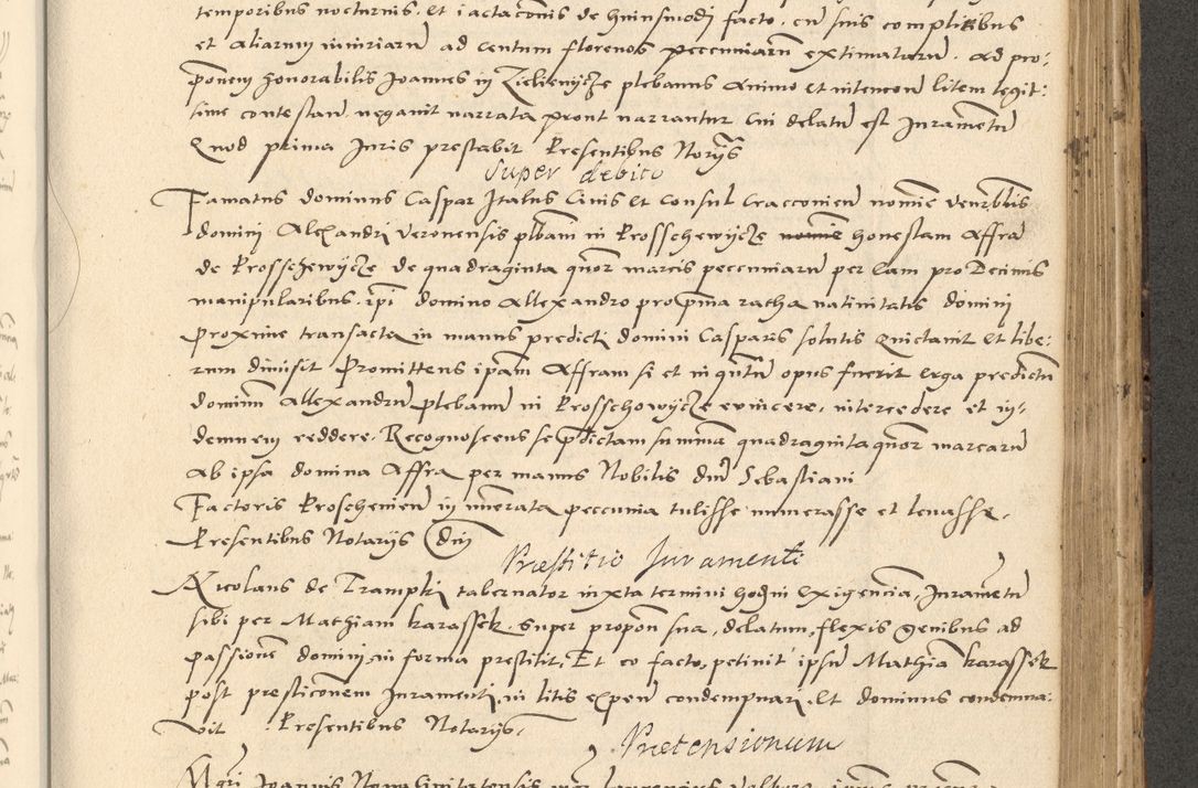 Zdjęcie nr 240 dla obiektu archiwalnego: Acta actorum causarum, sentenciarum et obligationum coram reverendo patre domino Paulo Crassowsky Varschoviensi et Omnium Sanctorum preposito, canonico vicarioque in spiritualibus ex commissione reverendissimi in Christo patris et domini domini Petri Dei gratia episcopi Cracoviensis ac officiali generali Cracoviensi ad annum Domini 1540, cuius indictio est 13, pontificatus sanctissimi in Christo patris et domini nostri domini Pauli divina providencia pape tercii anno sexto a die ac mense infrascriptis feliciter continuantur