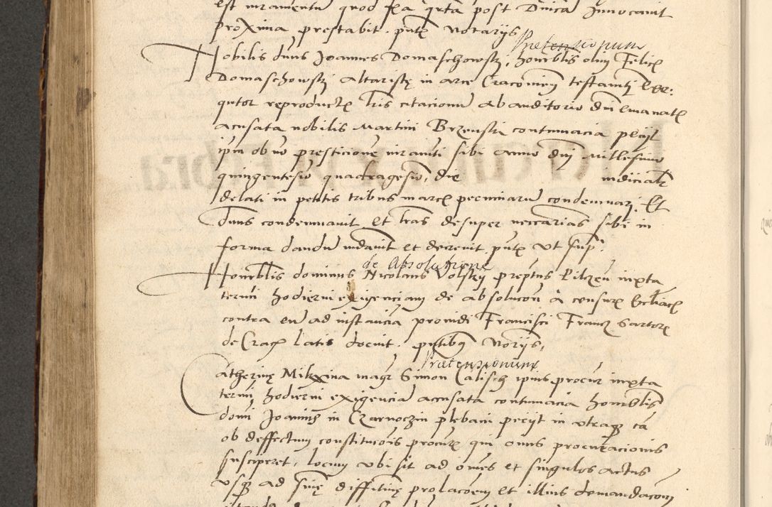 Zdjęcie nr 246 dla obiektu archiwalnego: Acta actorum causarum, sentenciarum et obligationum coram reverendo patre domino Paulo Crassowsky Varschoviensi et Omnium Sanctorum preposito, canonico vicarioque in spiritualibus ex commissione reverendissimi in Christo patris et domini domini Petri Dei gratia episcopi Cracoviensis ac officiali generali Cracoviensi ad annum Domini 1540, cuius indictio est 13, pontificatus sanctissimi in Christo patris et domini nostri domini Pauli divina providencia pape tercii anno sexto a die ac mense infrascriptis feliciter continuantur