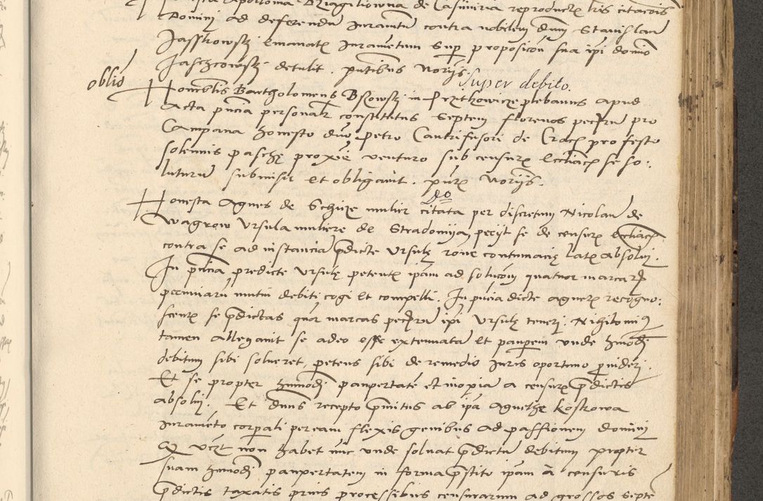 Zdjęcie nr 253 dla obiektu archiwalnego: Acta actorum causarum, sentenciarum et obligationum coram reverendo patre domino Paulo Crassowsky Varschoviensi et Omnium Sanctorum preposito, canonico vicarioque in spiritualibus ex commissione reverendissimi in Christo patris et domini domini Petri Dei gratia episcopi Cracoviensis ac officiali generali Cracoviensi ad annum Domini 1540, cuius indictio est 13, pontificatus sanctissimi in Christo patris et domini nostri domini Pauli divina providencia pape tercii anno sexto a die ac mense infrascriptis feliciter continuantur