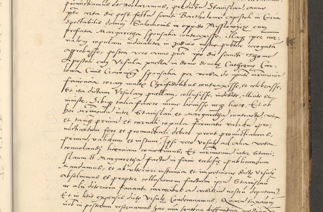 Zdjęcie nr 258 dla obiektu archiwalnego: Acta actorum causarum, sentenciarum et obligationum coram reverendo patre domino Paulo Crassowsky Varschoviensi et Omnium Sanctorum preposito, canonico vicarioque in spiritualibus ex commissione reverendissimi in Christo patris et domini domini Petri Dei gratia episcopi Cracoviensis ac officiali generali Cracoviensi ad annum Domini 1540, cuius indictio est 13, pontificatus sanctissimi in Christo patris et domini nostri domini Pauli divina providencia pape tercii anno sexto a die ac mense infrascriptis feliciter continuantur