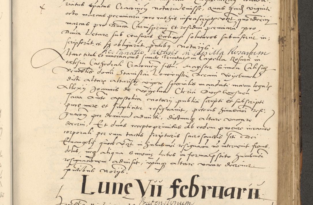 Zdjęcie nr 257 dla obiektu archiwalnego: Acta actorum causarum, sentenciarum et obligationum coram reverendo patre domino Paulo Crassowsky Varschoviensi et Omnium Sanctorum preposito, canonico vicarioque in spiritualibus ex commissione reverendissimi in Christo patris et domini domini Petri Dei gratia episcopi Cracoviensis ac officiali generali Cracoviensi ad annum Domini 1540, cuius indictio est 13, pontificatus sanctissimi in Christo patris et domini nostri domini Pauli divina providencia pape tercii anno sexto a die ac mense infrascriptis feliciter continuantur