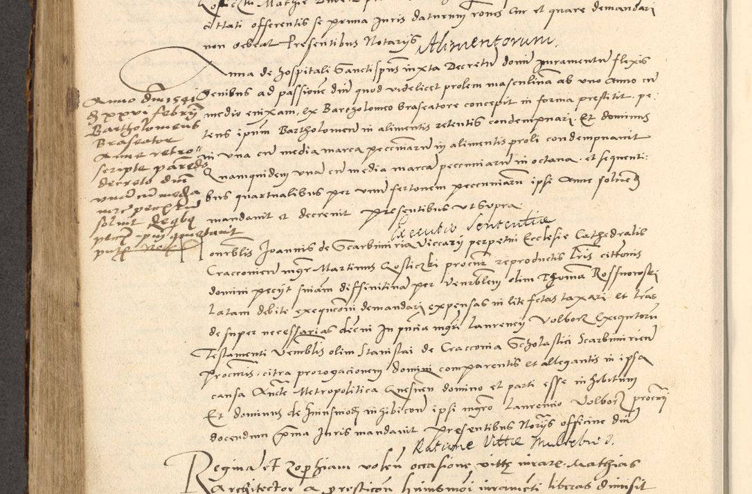 Zdjęcie nr 259 dla obiektu archiwalnego: Acta actorum causarum, sentenciarum et obligationum coram reverendo patre domino Paulo Crassowsky Varschoviensi et Omnium Sanctorum preposito, canonico vicarioque in spiritualibus ex commissione reverendissimi in Christo patris et domini domini Petri Dei gratia episcopi Cracoviensis ac officiali generali Cracoviensi ad annum Domini 1540, cuius indictio est 13, pontificatus sanctissimi in Christo patris et domini nostri domini Pauli divina providencia pape tercii anno sexto a die ac mense infrascriptis feliciter continuantur