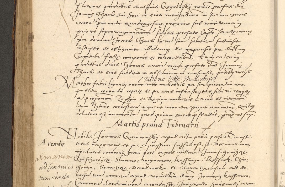 Zdjęcie nr 265 dla obiektu archiwalnego: Acta actorum causarum, sentenciarum et obligationum coram reverendo patre domino Paulo Crassowsky Varschoviensi et Omnium Sanctorum preposito, canonico vicarioque in spiritualibus ex commissione reverendissimi in Christo patris et domini domini Petri Dei gratia episcopi Cracoviensis ac officiali generali Cracoviensi ad annum Domini 1540, cuius indictio est 13, pontificatus sanctissimi in Christo patris et domini nostri domini Pauli divina providencia pape tercii anno sexto a die ac mense infrascriptis feliciter continuantur