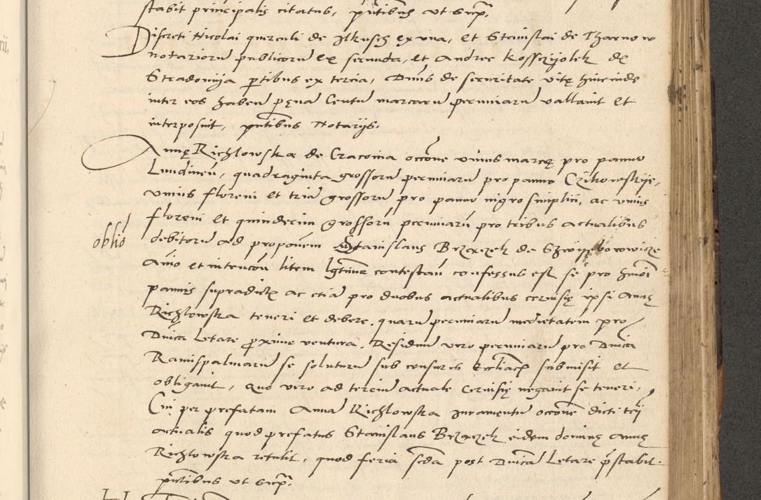 Zdjęcie nr 270 dla obiektu archiwalnego: Acta actorum causarum, sentenciarum et obligationum coram reverendo patre domino Paulo Crassowsky Varschoviensi et Omnium Sanctorum preposito, canonico vicarioque in spiritualibus ex commissione reverendissimi in Christo patris et domini domini Petri Dei gratia episcopi Cracoviensis ac officiali generali Cracoviensi ad annum Domini 1540, cuius indictio est 13, pontificatus sanctissimi in Christo patris et domini nostri domini Pauli divina providencia pape tercii anno sexto a die ac mense infrascriptis feliciter continuantur