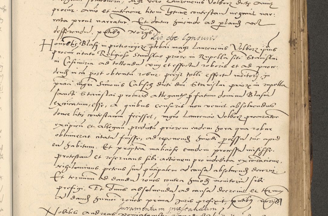 Zdjęcie nr 274 dla obiektu archiwalnego: Acta actorum causarum, sentenciarum et obligationum coram reverendo patre domino Paulo Crassowsky Varschoviensi et Omnium Sanctorum preposito, canonico vicarioque in spiritualibus ex commissione reverendissimi in Christo patris et domini domini Petri Dei gratia episcopi Cracoviensis ac officiali generali Cracoviensi ad annum Domini 1540, cuius indictio est 13, pontificatus sanctissimi in Christo patris et domini nostri domini Pauli divina providencia pape tercii anno sexto a die ac mense infrascriptis feliciter continuantur