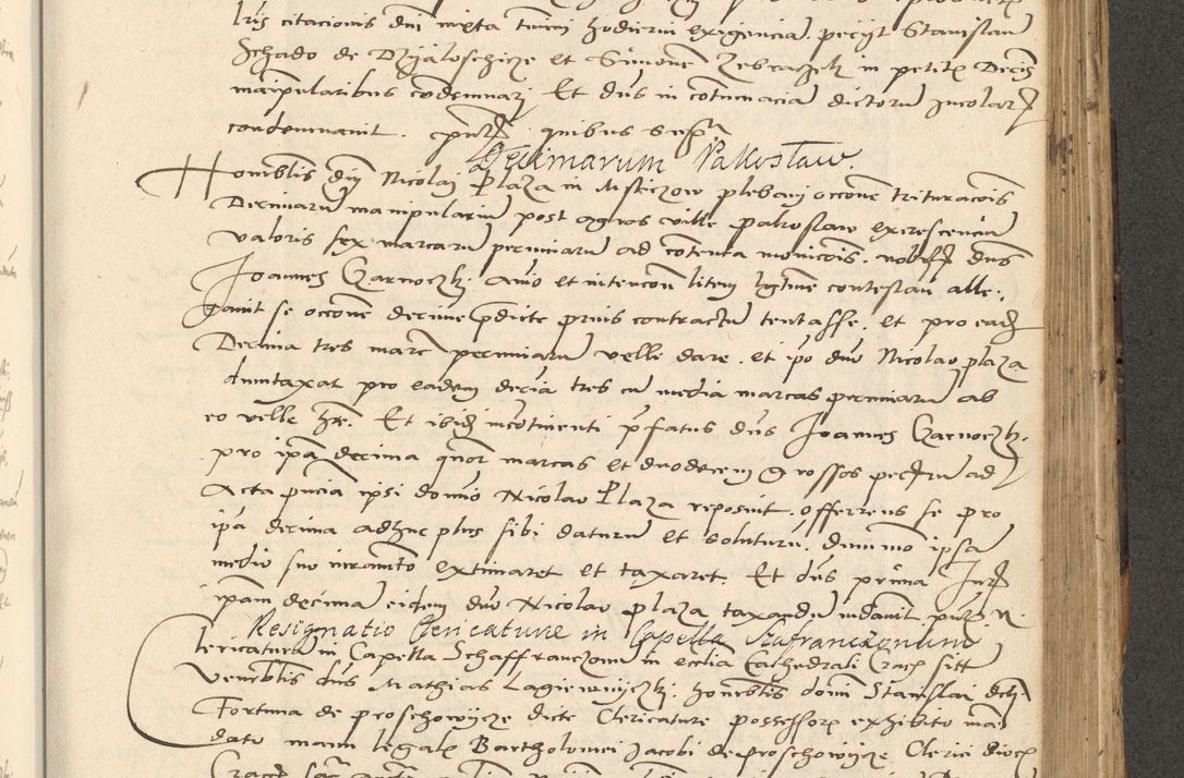 Zdjęcie nr 282 dla obiektu archiwalnego: Acta actorum causarum, sentenciarum et obligationum coram reverendo patre domino Paulo Crassowsky Varschoviensi et Omnium Sanctorum preposito, canonico vicarioque in spiritualibus ex commissione reverendissimi in Christo patris et domini domini Petri Dei gratia episcopi Cracoviensis ac officiali generali Cracoviensi ad annum Domini 1540, cuius indictio est 13, pontificatus sanctissimi in Christo patris et domini nostri domini Pauli divina providencia pape tercii anno sexto a die ac mense infrascriptis feliciter continuantur