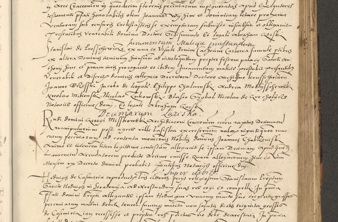 Zdjęcie nr 292 dla obiektu archiwalnego: Acta actorum causarum, sentenciarum et obligationum coram reverendo patre domino Paulo Crassowsky Varschoviensi et Omnium Sanctorum preposito, canonico vicarioque in spiritualibus ex commissione reverendissimi in Christo patris et domini domini Petri Dei gratia episcopi Cracoviensis ac officiali generali Cracoviensi ad annum Domini 1540, cuius indictio est 13, pontificatus sanctissimi in Christo patris et domini nostri domini Pauli divina providencia pape tercii anno sexto a die ac mense infrascriptis feliciter continuantur