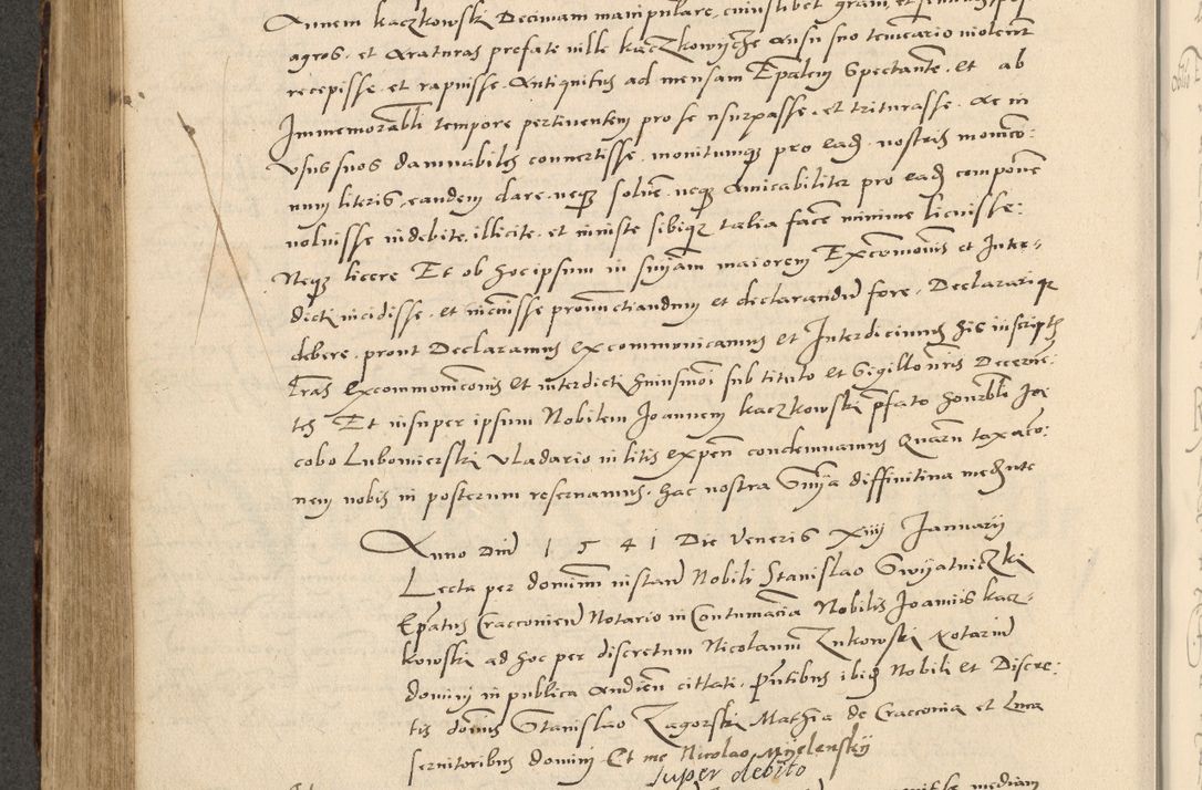 Zdjęcie nr 293 dla obiektu archiwalnego: Acta actorum causarum, sentenciarum et obligationum coram reverendo patre domino Paulo Crassowsky Varschoviensi et Omnium Sanctorum preposito, canonico vicarioque in spiritualibus ex commissione reverendissimi in Christo patris et domini domini Petri Dei gratia episcopi Cracoviensis ac officiali generali Cracoviensi ad annum Domini 1540, cuius indictio est 13, pontificatus sanctissimi in Christo patris et domini nostri domini Pauli divina providencia pape tercii anno sexto a die ac mense infrascriptis feliciter continuantur