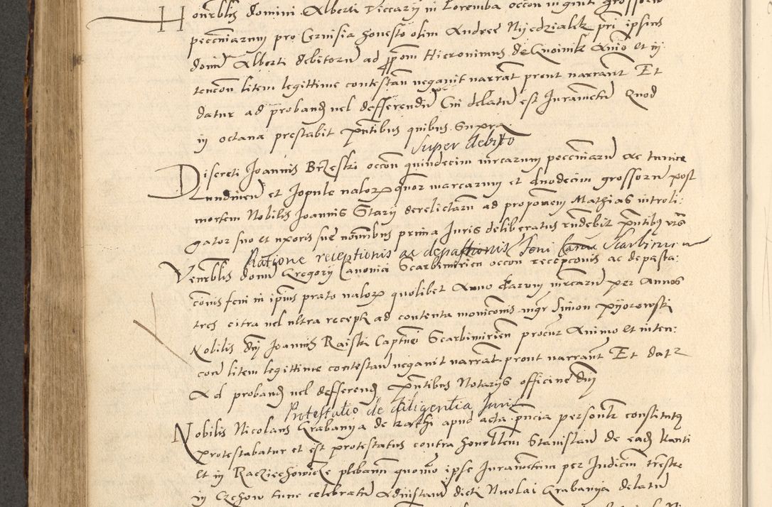 Zdjęcie nr 300 dla obiektu archiwalnego: Acta actorum causarum, sentenciarum et obligationum coram reverendo patre domino Paulo Crassowsky Varschoviensi et Omnium Sanctorum preposito, canonico vicarioque in spiritualibus ex commissione reverendissimi in Christo patris et domini domini Petri Dei gratia episcopi Cracoviensis ac officiali generali Cracoviensi ad annum Domini 1540, cuius indictio est 13, pontificatus sanctissimi in Christo patris et domini nostri domini Pauli divina providencia pape tercii anno sexto a die ac mense infrascriptis feliciter continuantur