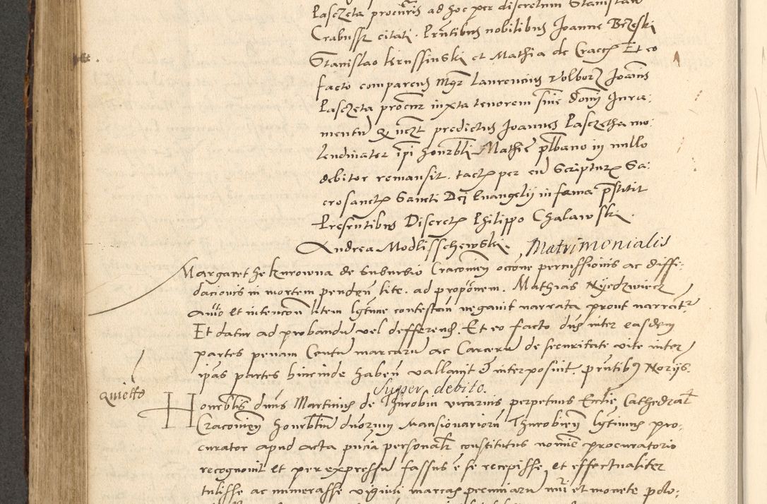 Zdjęcie nr 302 dla obiektu archiwalnego: Acta actorum causarum, sentenciarum et obligationum coram reverendo patre domino Paulo Crassowsky Varschoviensi et Omnium Sanctorum preposito, canonico vicarioque in spiritualibus ex commissione reverendissimi in Christo patris et domini domini Petri Dei gratia episcopi Cracoviensis ac officiali generali Cracoviensi ad annum Domini 1540, cuius indictio est 13, pontificatus sanctissimi in Christo patris et domini nostri domini Pauli divina providencia pape tercii anno sexto a die ac mense infrascriptis feliciter continuantur