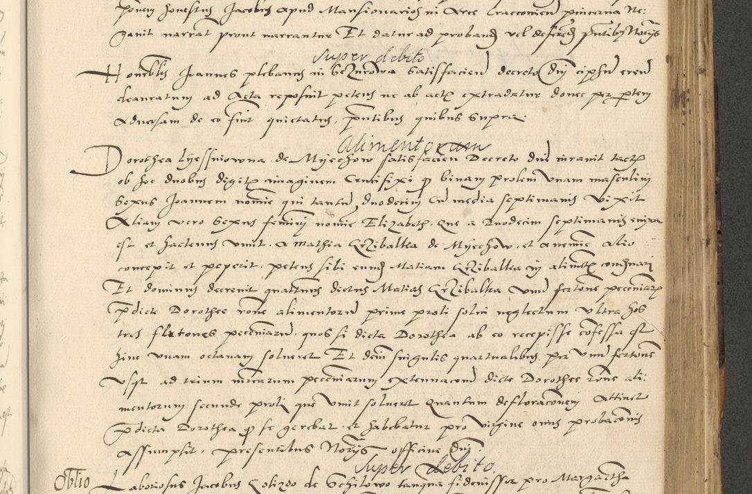 Zdjęcie nr 308 dla obiektu archiwalnego: Acta actorum causarum, sentenciarum et obligationum coram reverendo patre domino Paulo Crassowsky Varschoviensi et Omnium Sanctorum preposito, canonico vicarioque in spiritualibus ex commissione reverendissimi in Christo patris et domini domini Petri Dei gratia episcopi Cracoviensis ac officiali generali Cracoviensi ad annum Domini 1540, cuius indictio est 13, pontificatus sanctissimi in Christo patris et domini nostri domini Pauli divina providencia pape tercii anno sexto a die ac mense infrascriptis feliciter continuantur