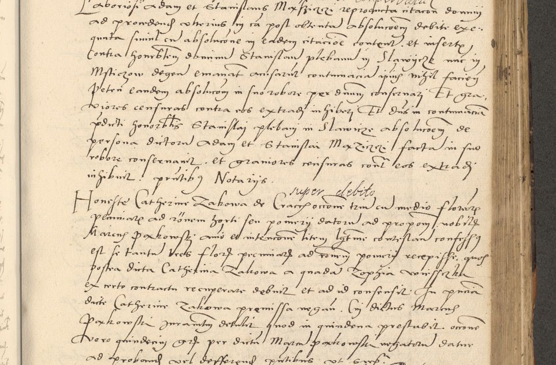 Zdjęcie nr 311 dla obiektu archiwalnego: Acta actorum causarum, sentenciarum et obligationum coram reverendo patre domino Paulo Crassowsky Varschoviensi et Omnium Sanctorum preposito, canonico vicarioque in spiritualibus ex commissione reverendissimi in Christo patris et domini domini Petri Dei gratia episcopi Cracoviensis ac officiali generali Cracoviensi ad annum Domini 1540, cuius indictio est 13, pontificatus sanctissimi in Christo patris et domini nostri domini Pauli divina providencia pape tercii anno sexto a die ac mense infrascriptis feliciter continuantur