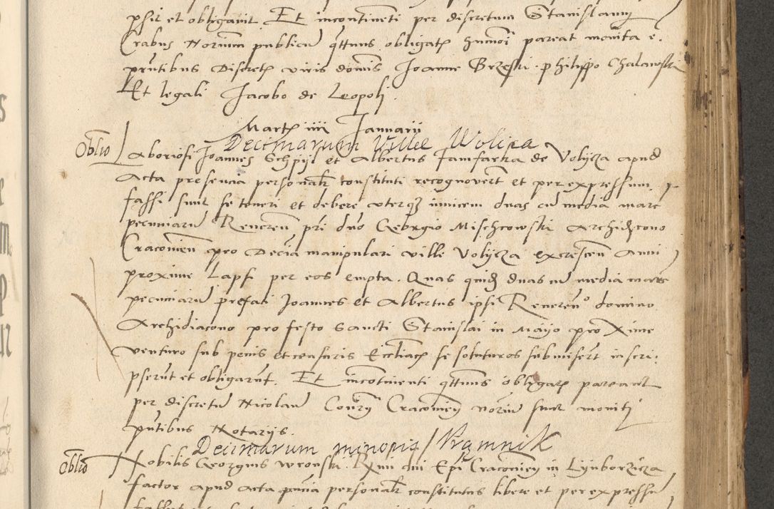 Zdjęcie nr 314 dla obiektu archiwalnego: Acta actorum causarum, sentenciarum et obligationum coram reverendo patre domino Paulo Crassowsky Varschoviensi et Omnium Sanctorum preposito, canonico vicarioque in spiritualibus ex commissione reverendissimi in Christo patris et domini domini Petri Dei gratia episcopi Cracoviensis ac officiali generali Cracoviensi ad annum Domini 1540, cuius indictio est 13, pontificatus sanctissimi in Christo patris et domini nostri domini Pauli divina providencia pape tercii anno sexto a die ac mense infrascriptis feliciter continuantur