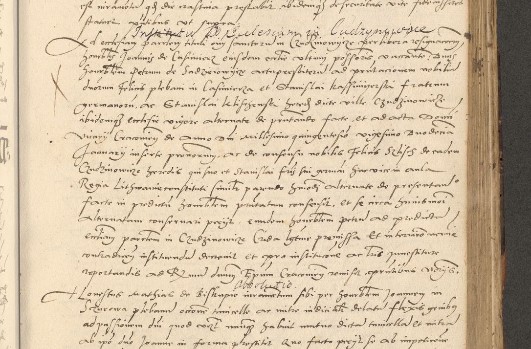 Zdjęcie nr 320 dla obiektu archiwalnego: Acta actorum causarum, sentenciarum et obligationum coram reverendo patre domino Paulo Crassowsky Varschoviensi et Omnium Sanctorum preposito, canonico vicarioque in spiritualibus ex commissione reverendissimi in Christo patris et domini domini Petri Dei gratia episcopi Cracoviensis ac officiali generali Cracoviensi ad annum Domini 1540, cuius indictio est 13, pontificatus sanctissimi in Christo patris et domini nostri domini Pauli divina providencia pape tercii anno sexto a die ac mense infrascriptis feliciter continuantur