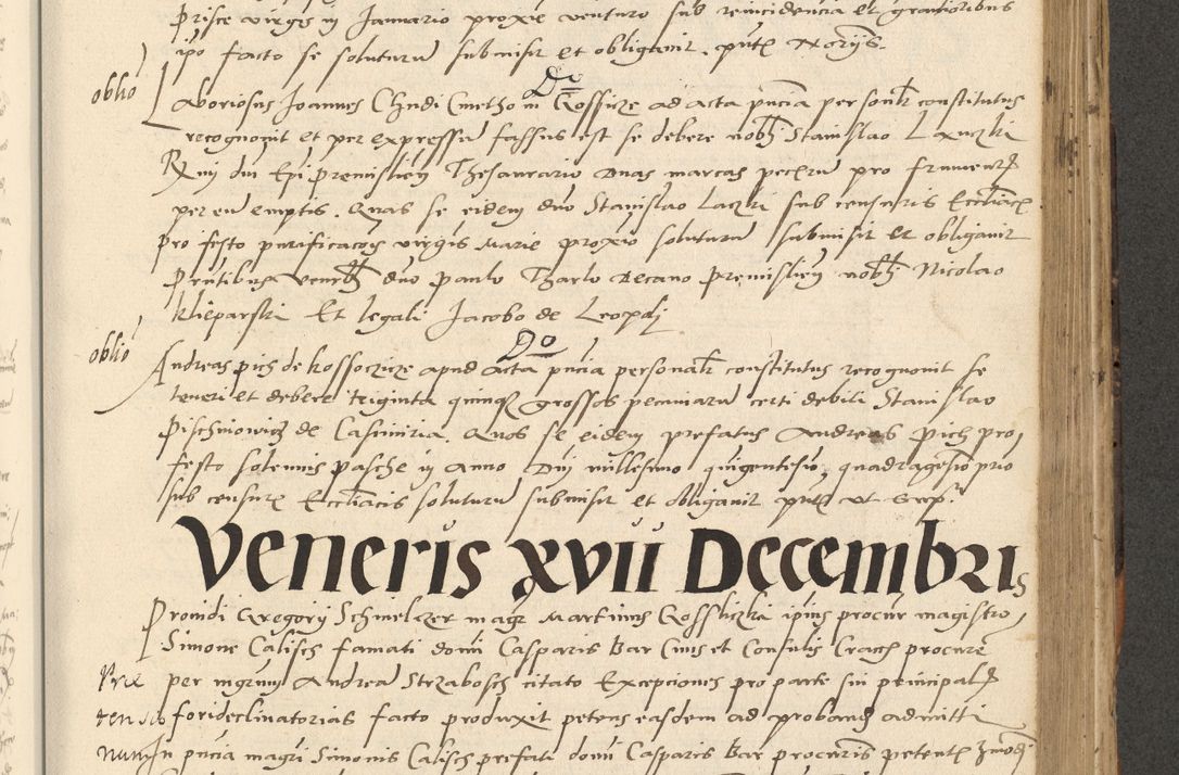 Zdjęcie nr 328 dla obiektu archiwalnego: Acta actorum causarum, sentenciarum et obligationum coram reverendo patre domino Paulo Crassowsky Varschoviensi et Omnium Sanctorum preposito, canonico vicarioque in spiritualibus ex commissione reverendissimi in Christo patris et domini domini Petri Dei gratia episcopi Cracoviensis ac officiali generali Cracoviensi ad annum Domini 1540, cuius indictio est 13, pontificatus sanctissimi in Christo patris et domini nostri domini Pauli divina providencia pape tercii anno sexto a die ac mense infrascriptis feliciter continuantur