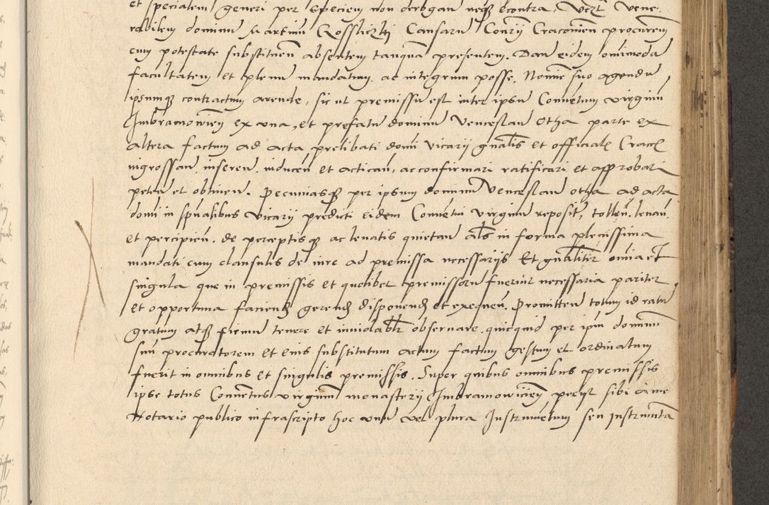 Zdjęcie nr 338 dla obiektu archiwalnego: Acta actorum causarum, sentenciarum et obligationum coram reverendo patre domino Paulo Crassowsky Varschoviensi et Omnium Sanctorum preposito, canonico vicarioque in spiritualibus ex commissione reverendissimi in Christo patris et domini domini Petri Dei gratia episcopi Cracoviensis ac officiali generali Cracoviensi ad annum Domini 1540, cuius indictio est 13, pontificatus sanctissimi in Christo patris et domini nostri domini Pauli divina providencia pape tercii anno sexto a die ac mense infrascriptis feliciter continuantur