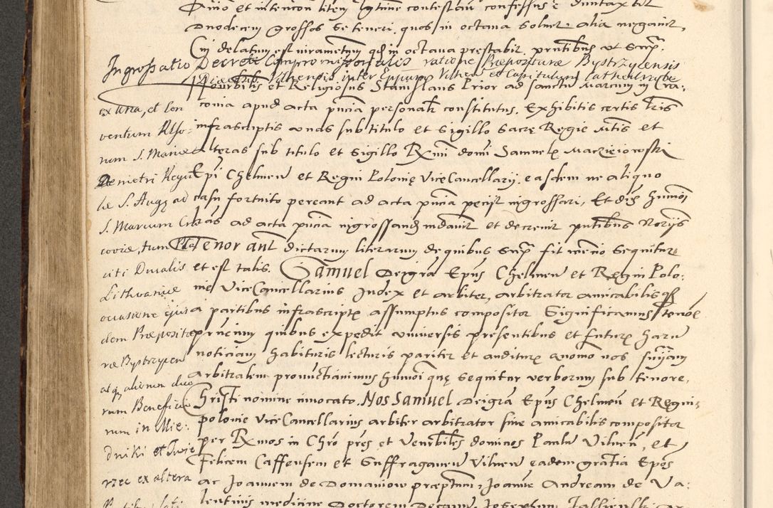 Zdjęcie nr 351 dla obiektu archiwalnego: Acta actorum causarum, sentenciarum et obligationum coram reverendo patre domino Paulo Crassowsky Varschoviensi et Omnium Sanctorum preposito, canonico vicarioque in spiritualibus ex commissione reverendissimi in Christo patris et domini domini Petri Dei gratia episcopi Cracoviensis ac officiali generali Cracoviensi ad annum Domini 1540, cuius indictio est 13, pontificatus sanctissimi in Christo patris et domini nostri domini Pauli divina providencia pape tercii anno sexto a die ac mense infrascriptis feliciter continuantur
