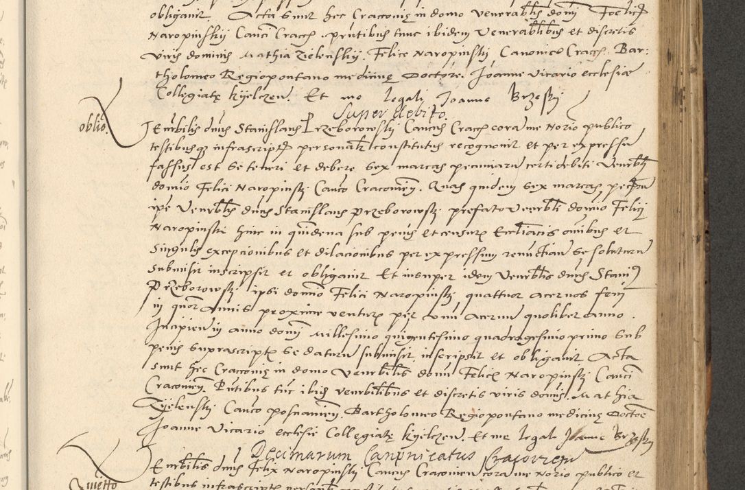 Zdjęcie nr 360 dla obiektu archiwalnego: Acta actorum causarum, sentenciarum et obligationum coram reverendo patre domino Paulo Crassowsky Varschoviensi et Omnium Sanctorum preposito, canonico vicarioque in spiritualibus ex commissione reverendissimi in Christo patris et domini domini Petri Dei gratia episcopi Cracoviensis ac officiali generali Cracoviensi ad annum Domini 1540, cuius indictio est 13, pontificatus sanctissimi in Christo patris et domini nostri domini Pauli divina providencia pape tercii anno sexto a die ac mense infrascriptis feliciter continuantur