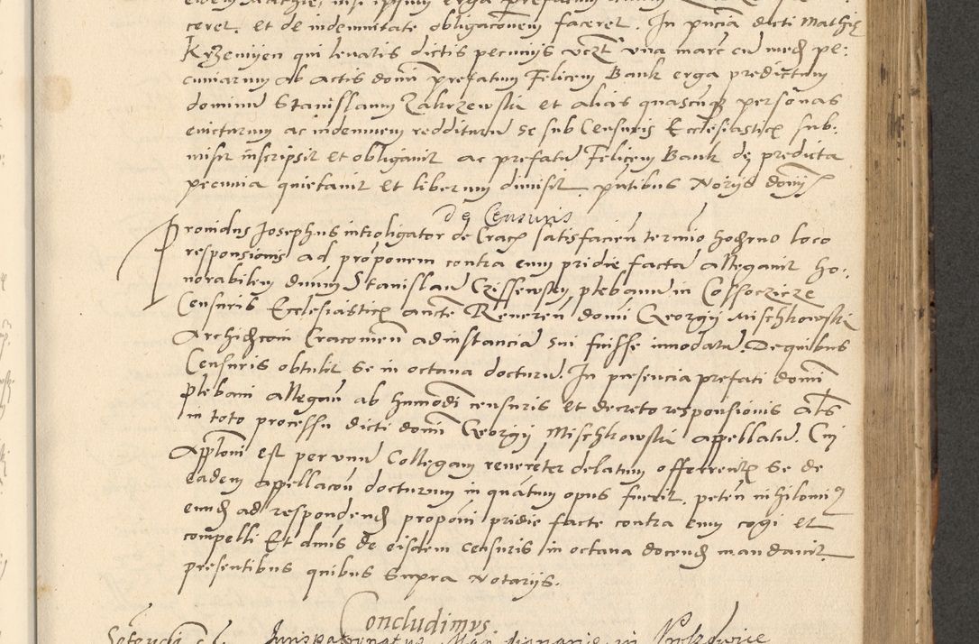 Zdjęcie nr 372 dla obiektu archiwalnego: Acta actorum causarum, sentenciarum et obligationum coram reverendo patre domino Paulo Crassowsky Varschoviensi et Omnium Sanctorum preposito, canonico vicarioque in spiritualibus ex commissione reverendissimi in Christo patris et domini domini Petri Dei gratia episcopi Cracoviensis ac officiali generali Cracoviensi ad annum Domini 1540, cuius indictio est 13, pontificatus sanctissimi in Christo patris et domini nostri domini Pauli divina providencia pape tercii anno sexto a die ac mense infrascriptis feliciter continuantur