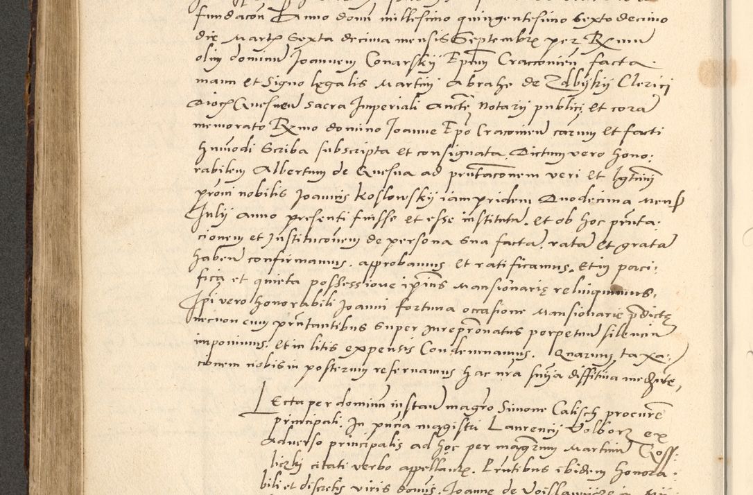Zdjęcie nr 371 dla obiektu archiwalnego: Acta actorum causarum, sentenciarum et obligationum coram reverendo patre domino Paulo Crassowsky Varschoviensi et Omnium Sanctorum preposito, canonico vicarioque in spiritualibus ex commissione reverendissimi in Christo patris et domini domini Petri Dei gratia episcopi Cracoviensis ac officiali generali Cracoviensi ad annum Domini 1540, cuius indictio est 13, pontificatus sanctissimi in Christo patris et domini nostri domini Pauli divina providencia pape tercii anno sexto a die ac mense infrascriptis feliciter continuantur
