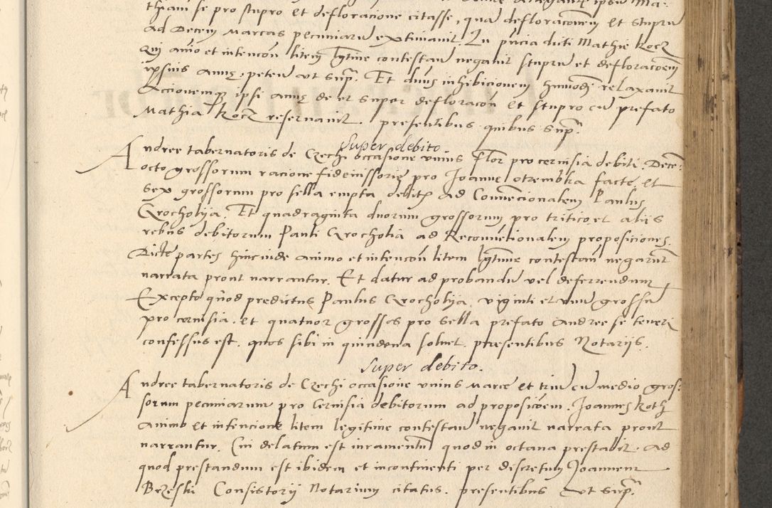 Zdjęcie nr 382 dla obiektu archiwalnego: Acta actorum causarum, sentenciarum et obligationum coram reverendo patre domino Paulo Crassowsky Varschoviensi et Omnium Sanctorum preposito, canonico vicarioque in spiritualibus ex commissione reverendissimi in Christo patris et domini domini Petri Dei gratia episcopi Cracoviensis ac officiali generali Cracoviensi ad annum Domini 1540, cuius indictio est 13, pontificatus sanctissimi in Christo patris et domini nostri domini Pauli divina providencia pape tercii anno sexto a die ac mense infrascriptis feliciter continuantur