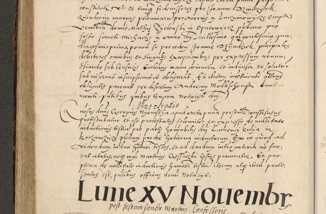 Zdjęcie nr 389 dla obiektu archiwalnego: Acta actorum causarum, sentenciarum et obligationum coram reverendo patre domino Paulo Crassowsky Varschoviensi et Omnium Sanctorum preposito, canonico vicarioque in spiritualibus ex commissione reverendissimi in Christo patris et domini domini Petri Dei gratia episcopi Cracoviensis ac officiali generali Cracoviensi ad annum Domini 1540, cuius indictio est 13, pontificatus sanctissimi in Christo patris et domini nostri domini Pauli divina providencia pape tercii anno sexto a die ac mense infrascriptis feliciter continuantur