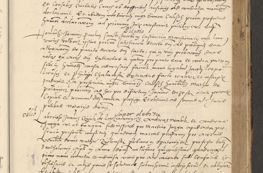 Zdjęcie nr 391 dla obiektu archiwalnego: Acta actorum causarum, sentenciarum et obligationum coram reverendo patre domino Paulo Crassowsky Varschoviensi et Omnium Sanctorum preposito, canonico vicarioque in spiritualibus ex commissione reverendissimi in Christo patris et domini domini Petri Dei gratia episcopi Cracoviensis ac officiali generali Cracoviensi ad annum Domini 1540, cuius indictio est 13, pontificatus sanctissimi in Christo patris et domini nostri domini Pauli divina providencia pape tercii anno sexto a die ac mense infrascriptis feliciter continuantur