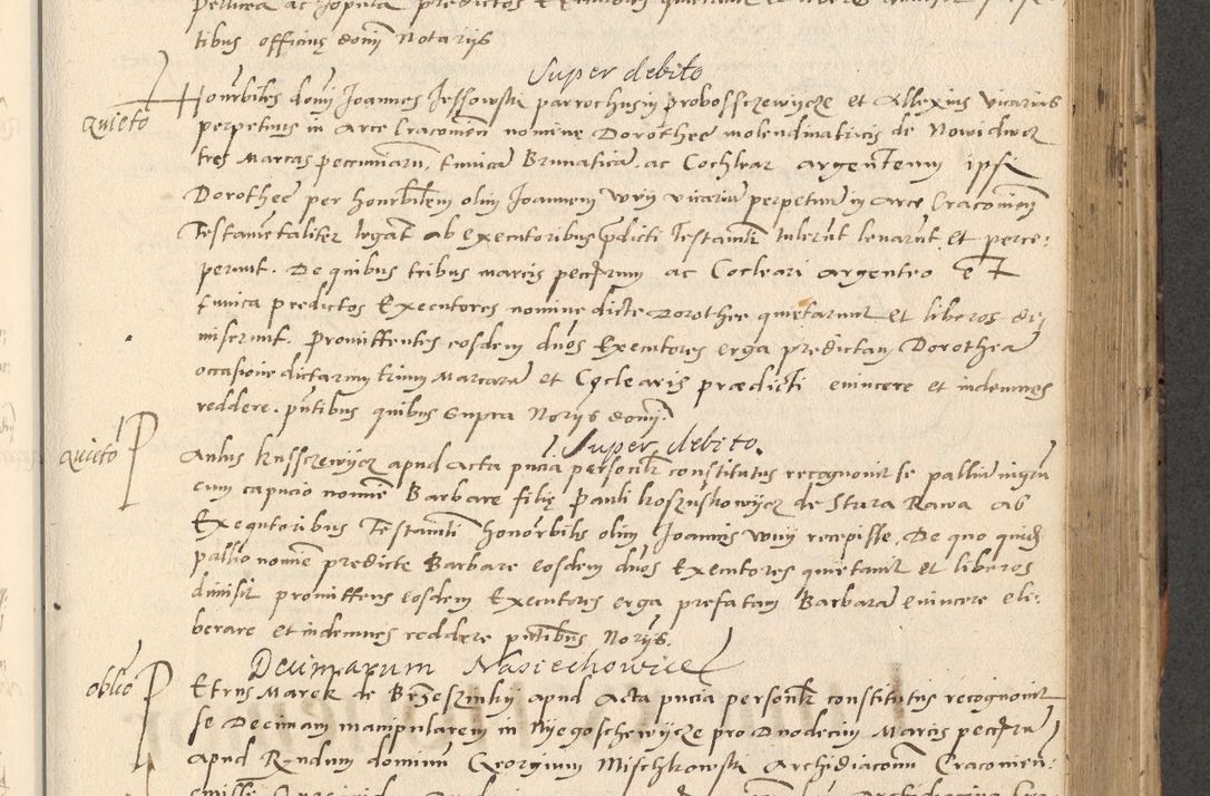 Zdjęcie nr 392 dla obiektu archiwalnego: Acta actorum causarum, sentenciarum et obligationum coram reverendo patre domino Paulo Crassowsky Varschoviensi et Omnium Sanctorum preposito, canonico vicarioque in spiritualibus ex commissione reverendissimi in Christo patris et domini domini Petri Dei gratia episcopi Cracoviensis ac officiali generali Cracoviensi ad annum Domini 1540, cuius indictio est 13, pontificatus sanctissimi in Christo patris et domini nostri domini Pauli divina providencia pape tercii anno sexto a die ac mense infrascriptis feliciter continuantur