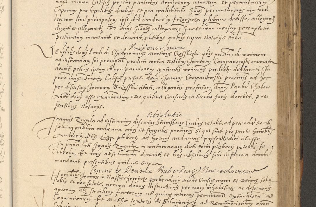 Zdjęcie nr 402 dla obiektu archiwalnego: Acta actorum causarum, sentenciarum et obligationum coram reverendo patre domino Paulo Crassowsky Varschoviensi et Omnium Sanctorum preposito, canonico vicarioque in spiritualibus ex commissione reverendissimi in Christo patris et domini domini Petri Dei gratia episcopi Cracoviensis ac officiali generali Cracoviensi ad annum Domini 1540, cuius indictio est 13, pontificatus sanctissimi in Christo patris et domini nostri domini Pauli divina providencia pape tercii anno sexto a die ac mense infrascriptis feliciter continuantur