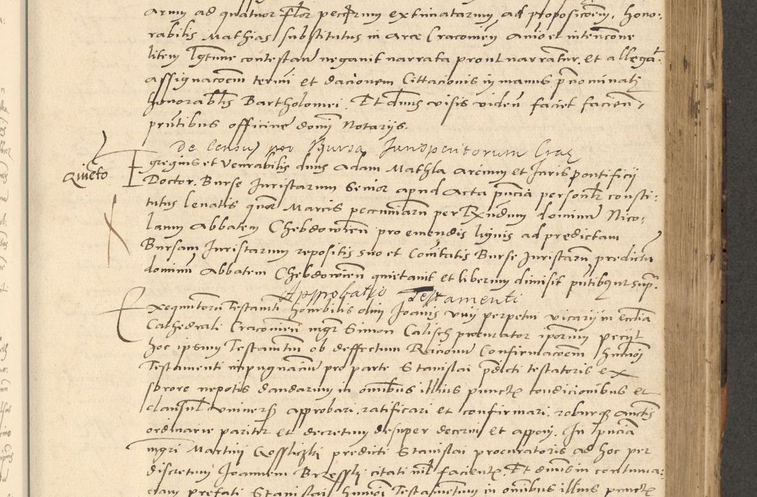 Zdjęcie nr 405 dla obiektu archiwalnego: Acta actorum causarum, sentenciarum et obligationum coram reverendo patre domino Paulo Crassowsky Varschoviensi et Omnium Sanctorum preposito, canonico vicarioque in spiritualibus ex commissione reverendissimi in Christo patris et domini domini Petri Dei gratia episcopi Cracoviensis ac officiali generali Cracoviensi ad annum Domini 1540, cuius indictio est 13, pontificatus sanctissimi in Christo patris et domini nostri domini Pauli divina providencia pape tercii anno sexto a die ac mense infrascriptis feliciter continuantur