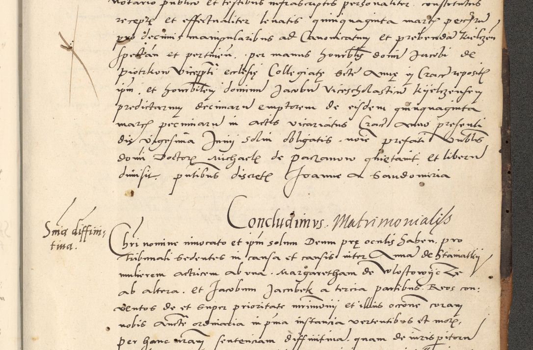Zdjęcie nr 413 dla obiektu archiwalnego: Acta actorum causarum, sentenciarum et obligationum coram reverendo patre domino Paulo Crassowsky Varschoviensi et Omnium Sanctorum preposito, canonico vicarioque in spiritualibus ex commissione reverendissimi in Christo patris et domini domini Petri Dei gratia episcopi Cracoviensis ac officiali generali Cracoviensi ad annum Domini 1540, cuius indictio est 13, pontificatus sanctissimi in Christo patris et domini nostri domini Pauli divina providencia pape tercii anno sexto a die ac mense infrascriptis feliciter continuantur