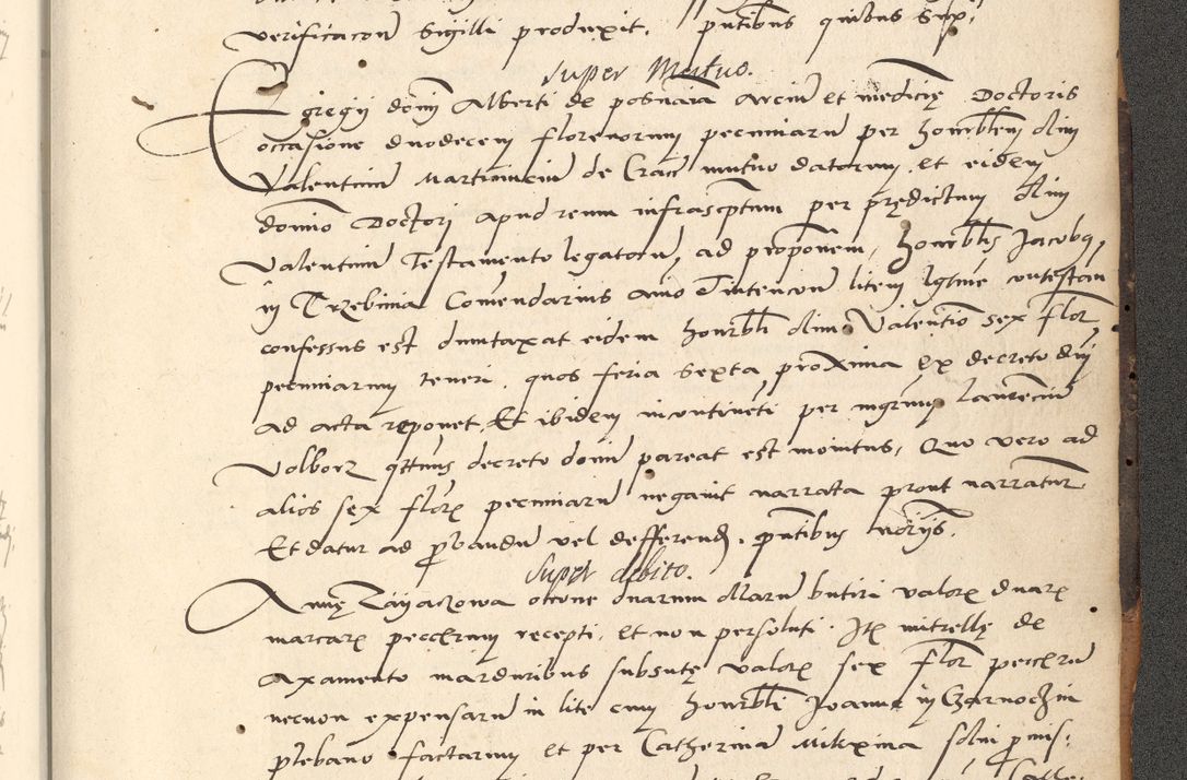 Zdjęcie nr 416 dla obiektu archiwalnego: Acta actorum causarum, sentenciarum et obligationum coram reverendo patre domino Paulo Crassowsky Varschoviensi et Omnium Sanctorum preposito, canonico vicarioque in spiritualibus ex commissione reverendissimi in Christo patris et domini domini Petri Dei gratia episcopi Cracoviensis ac officiali generali Cracoviensi ad annum Domini 1540, cuius indictio est 13, pontificatus sanctissimi in Christo patris et domini nostri domini Pauli divina providencia pape tercii anno sexto a die ac mense infrascriptis feliciter continuantur