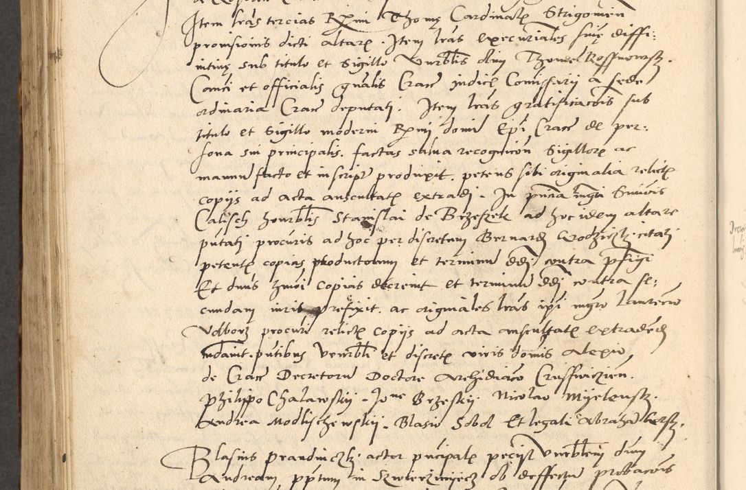 Zdjęcie nr 422 dla obiektu archiwalnego: Acta actorum causarum, sentenciarum et obligationum coram reverendo patre domino Paulo Crassowsky Varschoviensi et Omnium Sanctorum preposito, canonico vicarioque in spiritualibus ex commissione reverendissimi in Christo patris et domini domini Petri Dei gratia episcopi Cracoviensis ac officiali generali Cracoviensi ad annum Domini 1540, cuius indictio est 13, pontificatus sanctissimi in Christo patris et domini nostri domini Pauli divina providencia pape tercii anno sexto a die ac mense infrascriptis feliciter continuantur