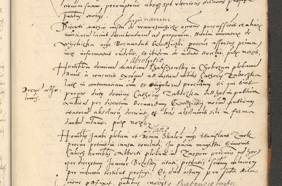 Zdjęcie nr 426 dla obiektu archiwalnego: Acta actorum causarum, sentenciarum et obligationum coram reverendo patre domino Paulo Crassowsky Varschoviensi et Omnium Sanctorum preposito, canonico vicarioque in spiritualibus ex commissione reverendissimi in Christo patris et domini domini Petri Dei gratia episcopi Cracoviensis ac officiali generali Cracoviensi ad annum Domini 1540, cuius indictio est 13, pontificatus sanctissimi in Christo patris et domini nostri domini Pauli divina providencia pape tercii anno sexto a die ac mense infrascriptis feliciter continuantur