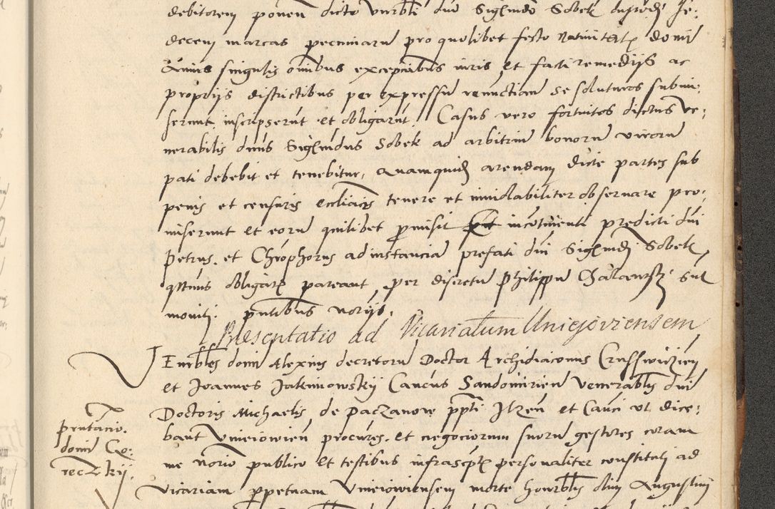 Zdjęcie nr 424 dla obiektu archiwalnego: Acta actorum causarum, sentenciarum et obligationum coram reverendo patre domino Paulo Crassowsky Varschoviensi et Omnium Sanctorum preposito, canonico vicarioque in spiritualibus ex commissione reverendissimi in Christo patris et domini domini Petri Dei gratia episcopi Cracoviensis ac officiali generali Cracoviensi ad annum Domini 1540, cuius indictio est 13, pontificatus sanctissimi in Christo patris et domini nostri domini Pauli divina providencia pape tercii anno sexto a die ac mense infrascriptis feliciter continuantur