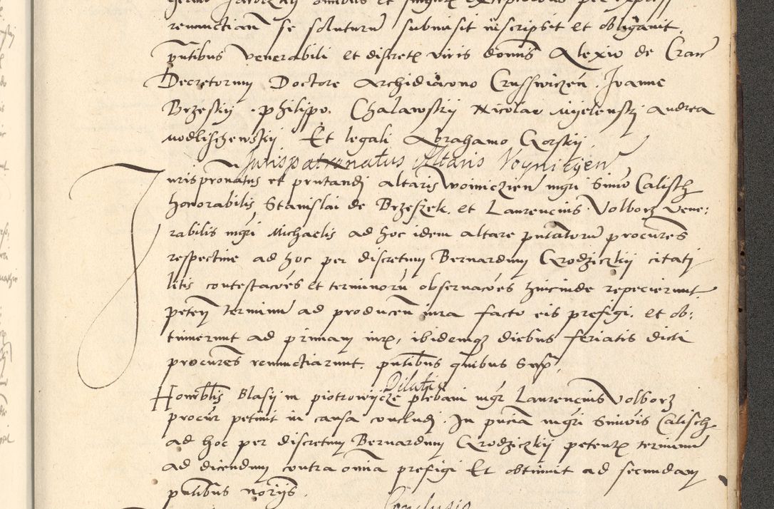 Zdjęcie nr 428 dla obiektu archiwalnego: Acta actorum causarum, sentenciarum et obligationum coram reverendo patre domino Paulo Crassowsky Varschoviensi et Omnium Sanctorum preposito, canonico vicarioque in spiritualibus ex commissione reverendissimi in Christo patris et domini domini Petri Dei gratia episcopi Cracoviensis ac officiali generali Cracoviensi ad annum Domini 1540, cuius indictio est 13, pontificatus sanctissimi in Christo patris et domini nostri domini Pauli divina providencia pape tercii anno sexto a die ac mense infrascriptis feliciter continuantur