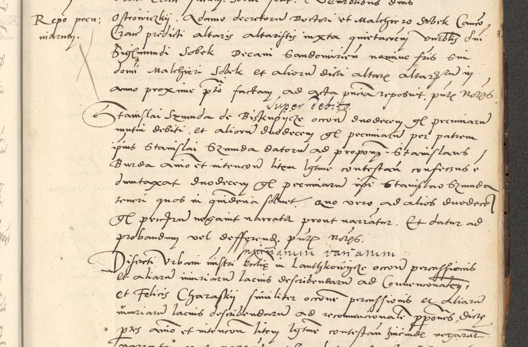Zdjęcie nr 430 dla obiektu archiwalnego: Acta actorum causarum, sentenciarum et obligationum coram reverendo patre domino Paulo Crassowsky Varschoviensi et Omnium Sanctorum preposito, canonico vicarioque in spiritualibus ex commissione reverendissimi in Christo patris et domini domini Petri Dei gratia episcopi Cracoviensis ac officiali generali Cracoviensi ad annum Domini 1540, cuius indictio est 13, pontificatus sanctissimi in Christo patris et domini nostri domini Pauli divina providencia pape tercii anno sexto a die ac mense infrascriptis feliciter continuantur