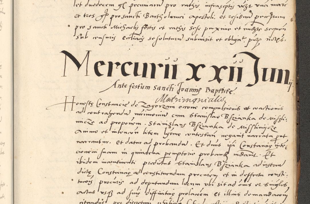 Zdjęcie nr 432 dla obiektu archiwalnego: Acta actorum causarum, sentenciarum et obligationum coram reverendo patre domino Paulo Crassowsky Varschoviensi et Omnium Sanctorum preposito, canonico vicarioque in spiritualibus ex commissione reverendissimi in Christo patris et domini domini Petri Dei gratia episcopi Cracoviensis ac officiali generali Cracoviensi ad annum Domini 1540, cuius indictio est 13, pontificatus sanctissimi in Christo patris et domini nostri domini Pauli divina providencia pape tercii anno sexto a die ac mense infrascriptis feliciter continuantur