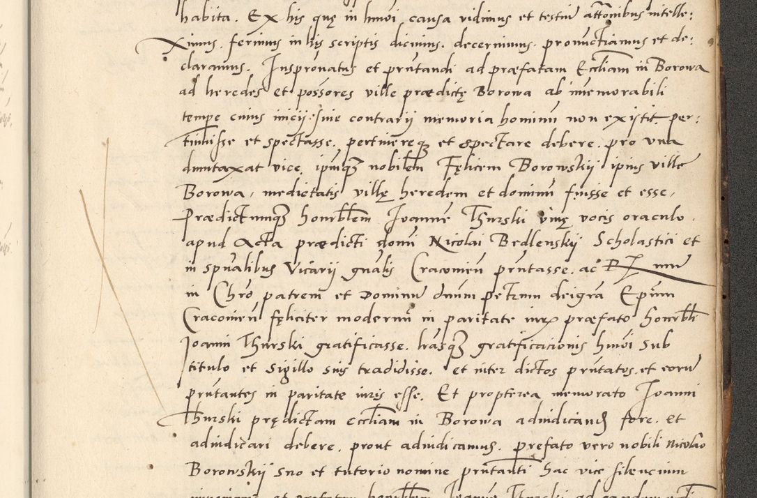 Zdjęcie nr 434 dla obiektu archiwalnego: Acta actorum causarum, sentenciarum et obligationum coram reverendo patre domino Paulo Crassowsky Varschoviensi et Omnium Sanctorum preposito, canonico vicarioque in spiritualibus ex commissione reverendissimi in Christo patris et domini domini Petri Dei gratia episcopi Cracoviensis ac officiali generali Cracoviensi ad annum Domini 1540, cuius indictio est 13, pontificatus sanctissimi in Christo patris et domini nostri domini Pauli divina providencia pape tercii anno sexto a die ac mense infrascriptis feliciter continuantur