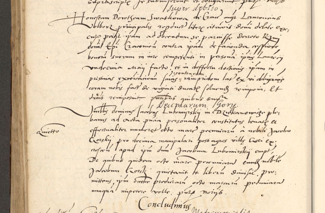 Zdjęcie nr 440 dla obiektu archiwalnego: Acta actorum causarum, sentenciarum et obligationum coram reverendo patre domino Paulo Crassowsky Varschoviensi et Omnium Sanctorum preposito, canonico vicarioque in spiritualibus ex commissione reverendissimi in Christo patris et domini domini Petri Dei gratia episcopi Cracoviensis ac officiali generali Cracoviensi ad annum Domini 1540, cuius indictio est 13, pontificatus sanctissimi in Christo patris et domini nostri domini Pauli divina providencia pape tercii anno sexto a die ac mense infrascriptis feliciter continuantur